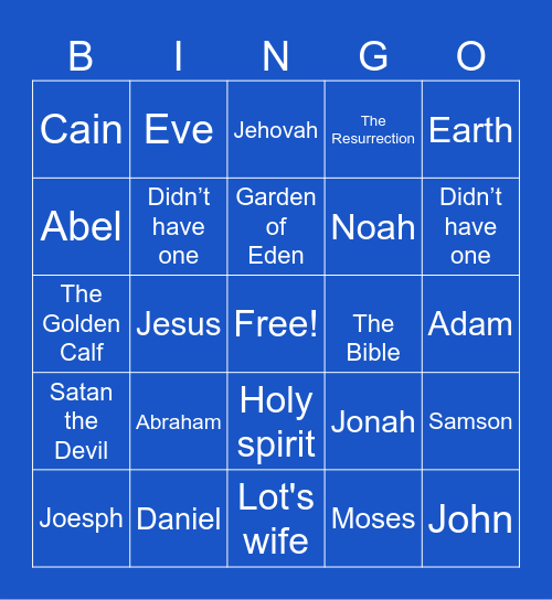JW Bingo Card