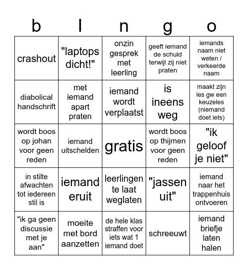 niels starter pack bingo (voor de 2e) Bingo Card