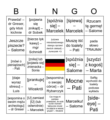Die Leiden der Jungen Germanisten Bingo Card