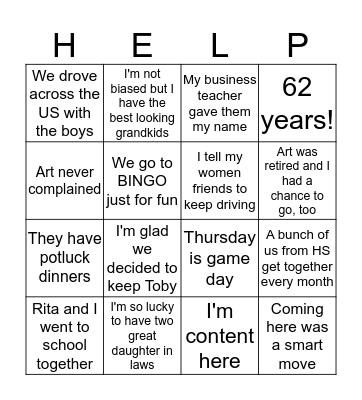 Over and over and over... Bingo Card