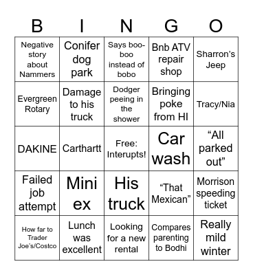 Pop Says: Bingo Card