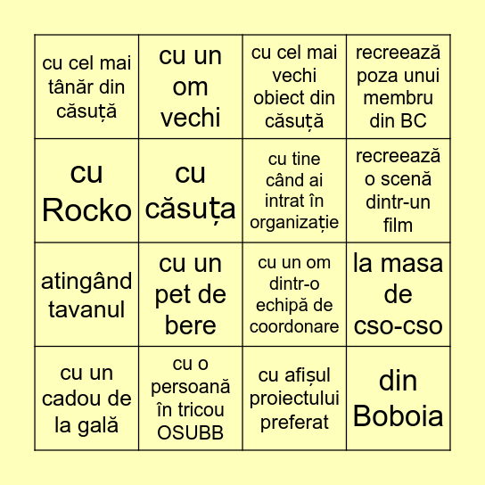 ZIUA CASUTEI '25 Bingo Card