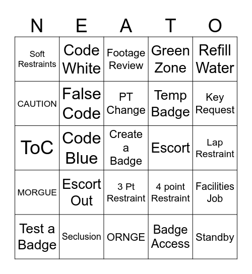 Security Bingo Card