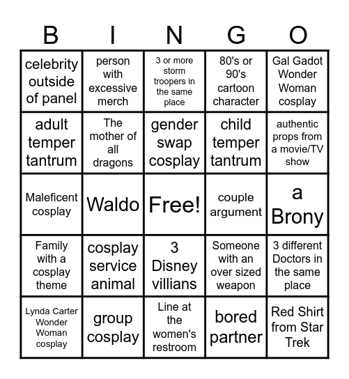 PHILLY EXPO Bingo Card