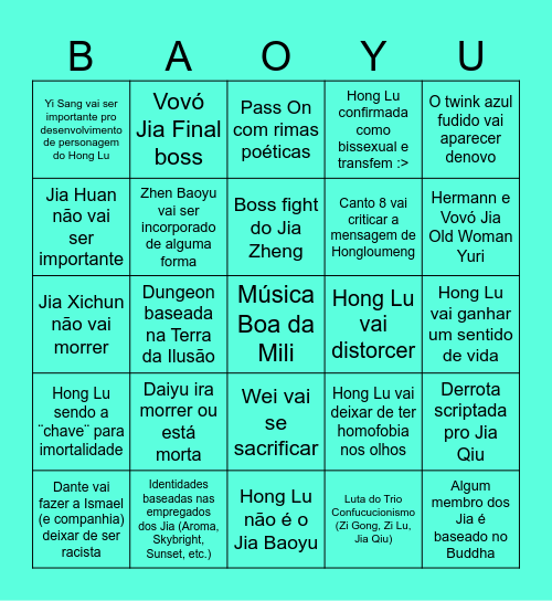 Bingo do Canto 8 de Rock ¨Isa¨ Frog Bingo Card