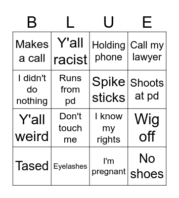 Kendall Bingo Card