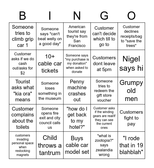 CCM Bingo Card