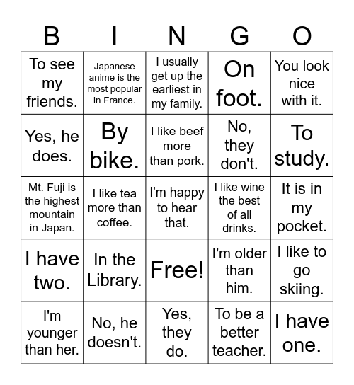 Mr. DK. Please Come Here! Bingo Card