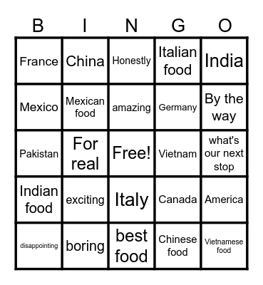Boost Up 5 Unit 8: Exploring the World Bingo Card