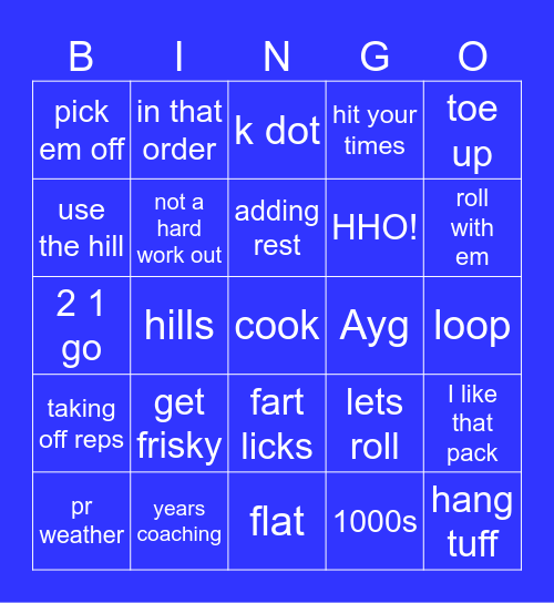 YOUNGER bingo Card