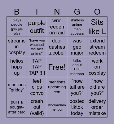 Basement Bingo! Bingo Card