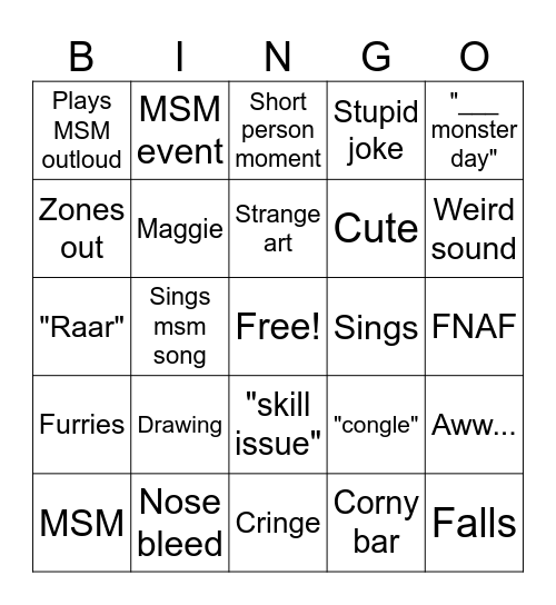 Ludwin Bingo Card