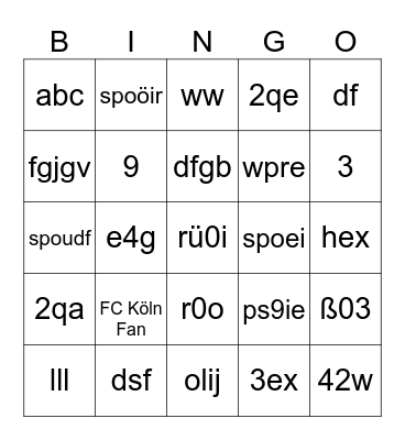 SPORTISSIMO BINGO Card
