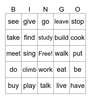 Fun with Fizz 3, Unit 12 Bingo Card