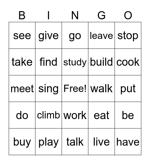 Fun with Fizz 3, Unit 12 Bingo Card
