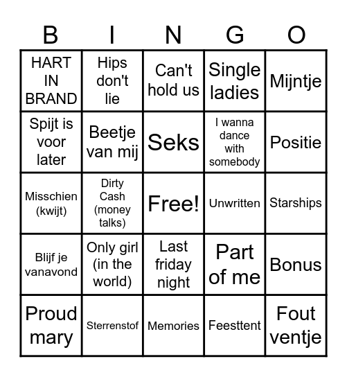 Vivezza bingo Card