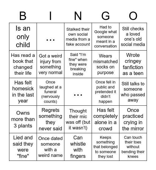 Mindmates BINGO Card