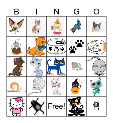 Kitty Cat BINGO! Bingo Card