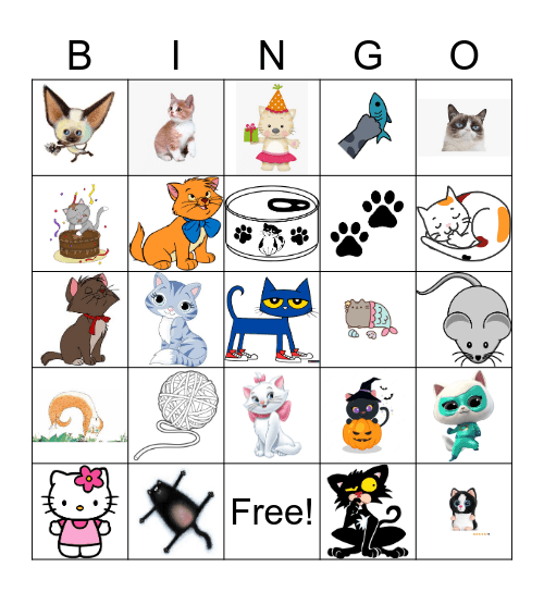 Kitty Cat BINGO! Bingo Card