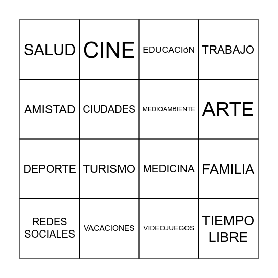 Bingo Card
