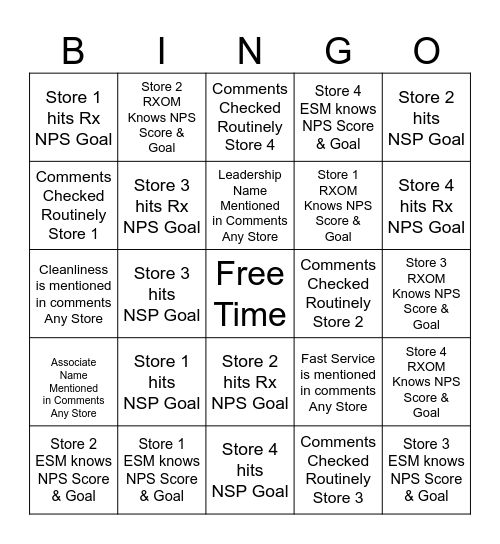 District 526 NPS Bingo Card