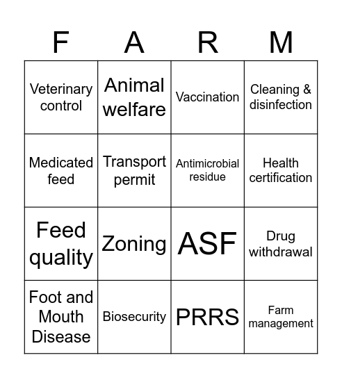 Ante-mortem Inspection at Bingo Card