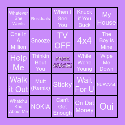 Musical Bingo! Bingo Card