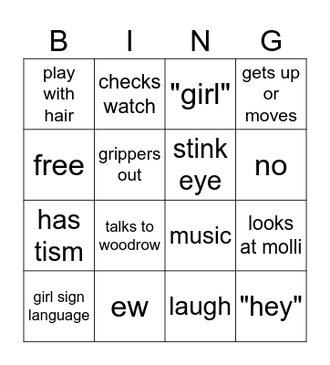 reegan bingo Card