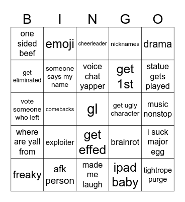 TRD BINGOOOO Bingo Card