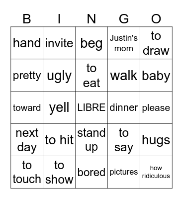 La Mano de Meghan Bingo Card