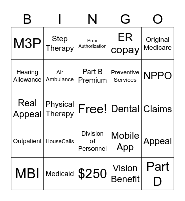 USGVI Retirees BINGO Card