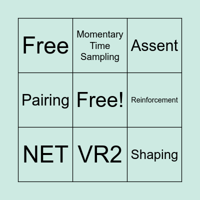 ABA Bingo Card