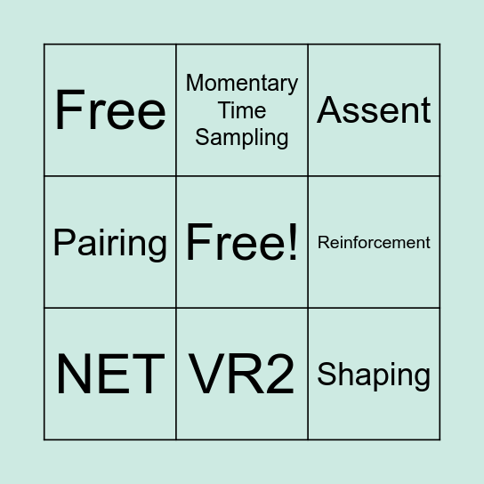 ABA Bingo Card