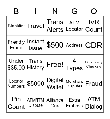 Frontline Frenzy Cards Addition Bingo Card