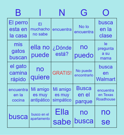 Somos 8 Bingo Card