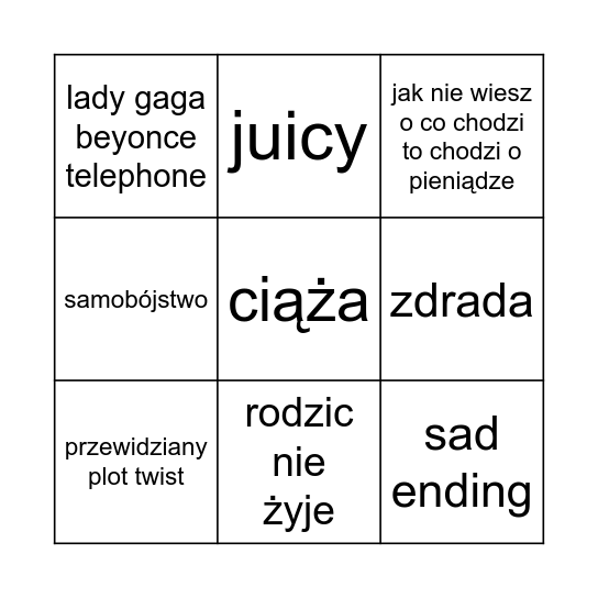 Bingo Hidden Truth Bingo Card