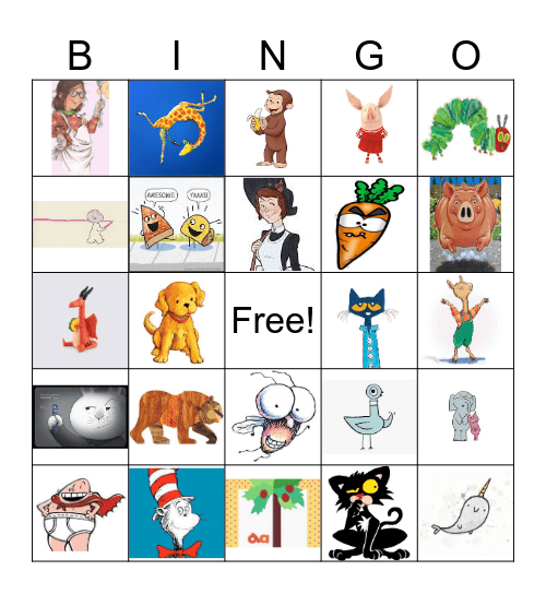 Book Character Bingo Card