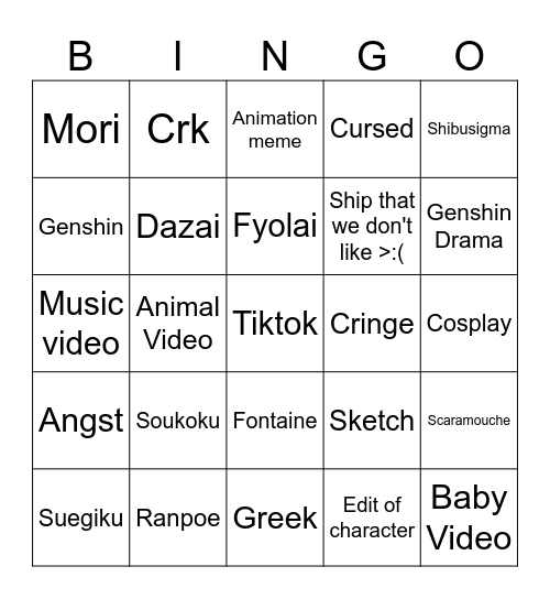 The Ultimate Bingwo Bingo Card