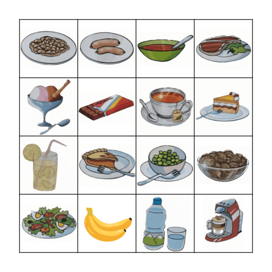 Food Bingo! Bingo Card