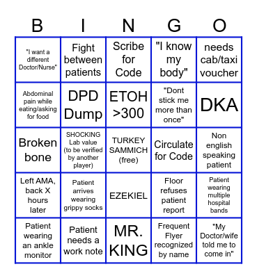 DETROIT RECEIVING ED Bingo Card