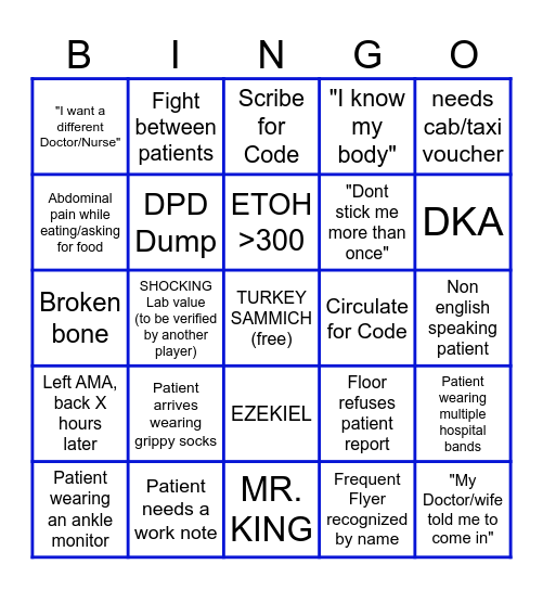 DETROIT RECEIVING ED Bingo Card