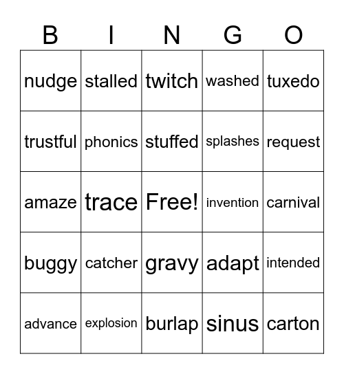 Steps 5,6,7,8 Bingo Card