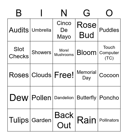Buzzy Bee Bingo! Bingo Card