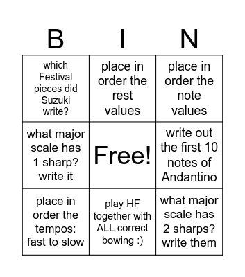 5/12/25 Bingo Card