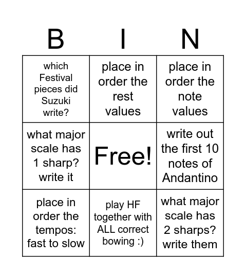 5/12/25 Bingo Card