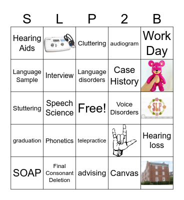 SLP & AuD Bingo Card