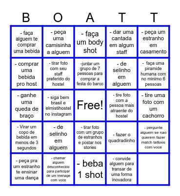 HOSTEL BINGO Card