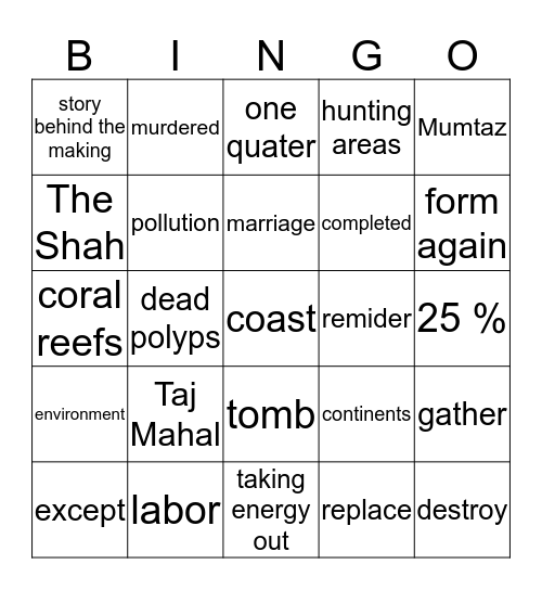 badda Bingo Card