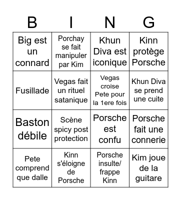 Kinnporsche episode 5 Bingo Card