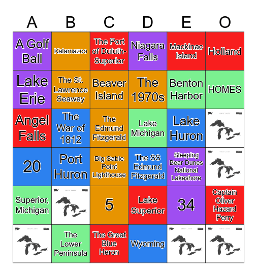 The Great Lakes Bingo Card